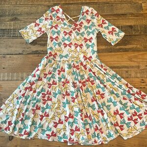 DotDotSmile Holiday Bows twirl dress size 10/11